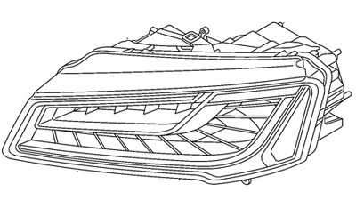 With Audi A6 Headlight assembly